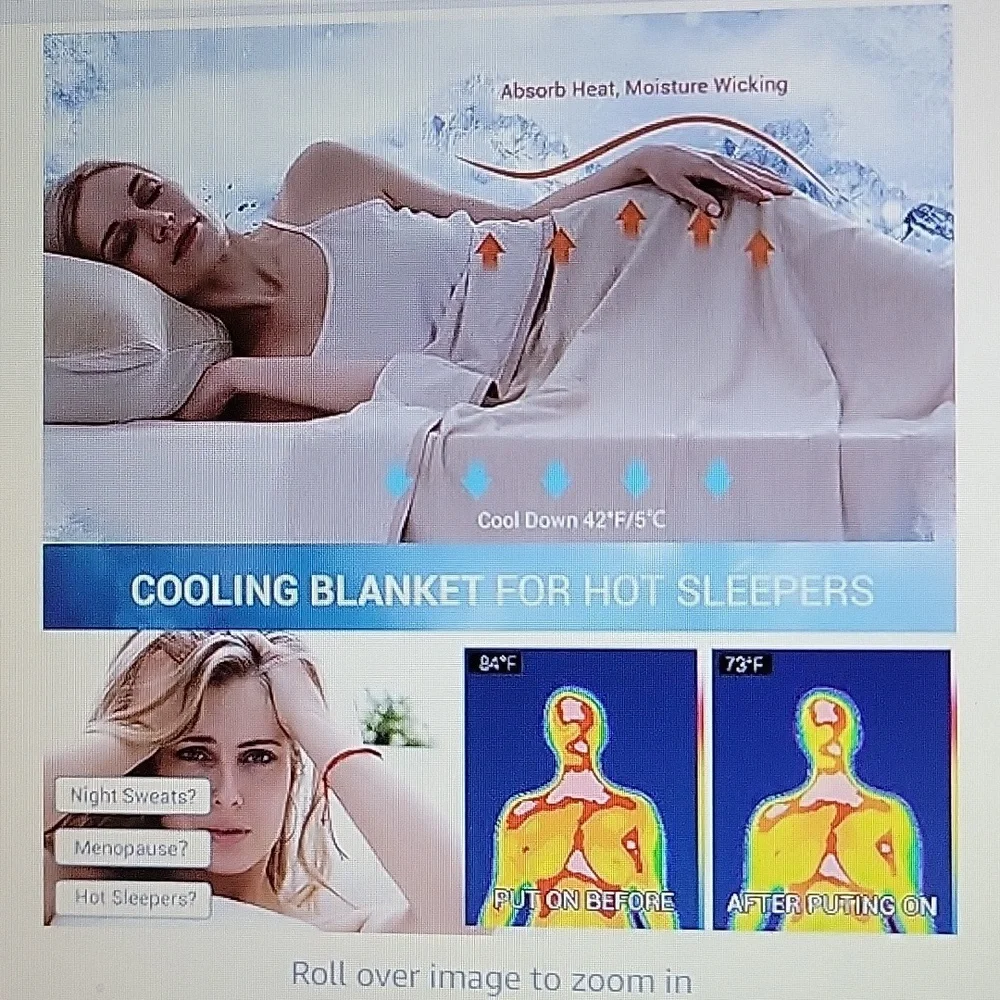 Marchpower Beige Cooling blanket for hot sleepers Twin 59x79